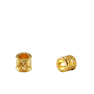 Perle Metall DQ Tubes Gold (Nickelfrei)