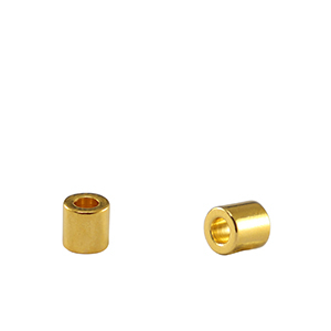 Perle Metall DQ Tubes Gold (Nickelfrei)
