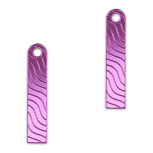 Statement-Anh&auml;nger Bar Wave Metallic lilac purple