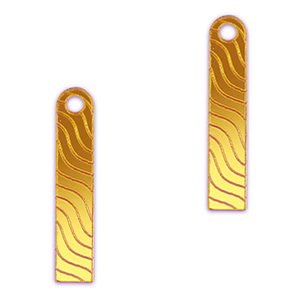Statement-Anh&auml;nger Bar Wave Metallic yellow