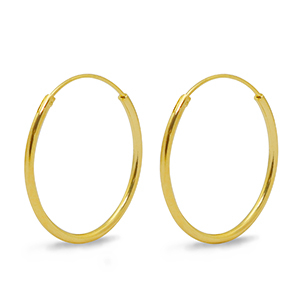 Zubeh&ouml;r Metall DQ Ohrringe Creolen 26mm Gold (Nickelfrei)
