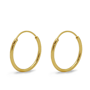 Zubeh&ouml;r Metall DQ Ohrringe Creolen 20mm Gold (Nickelfrei)