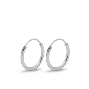 Zubeh&ouml;r Metall DQ Ohrringe Creolen 15mm Silber (Nickelfrei)