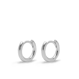 Zubeh&ouml;r Metall DQ Ohrringe Creolen 11mm Silber (Nickelfrei)