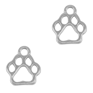 Anh&auml;nger Metall DQ Dog Paw Antik silber (Nickelfrei)