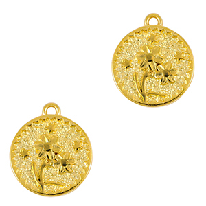 Anh&auml;nger Metall DQ Flower Gold (Nickelfrei)