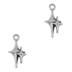 Anh&auml;nger Metall DQ Star Antik silber (Nickelfrei)
