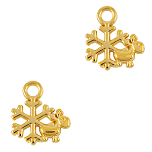 Anh&auml;nger Metall DQ Snowflake Gold (Nickelfrei)