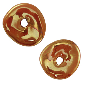 Perlen Griechische Keramik DQ Donut Autumn orange