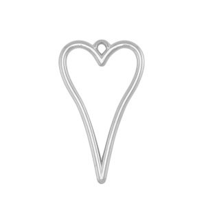 Anh&auml;nger Metall DQ Heart Antik silber