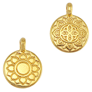 Anh&auml;nger Metall DQ Flower Gold (Nickelfrei)