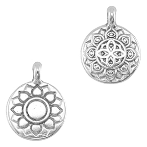 Anh&auml;nger Metall DQ Flower Antik silber (Nickelfrei)