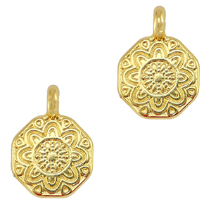 Anh&auml;nger Metall DQ Mandala Gold (Nickelfrei)