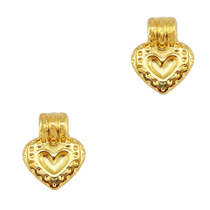 Anh&auml;nger Metall DQ Heart Gold (Nickelfrei)