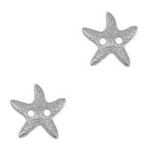Anh&auml;nger Metall DQ Connector Star Antik silber (Nickelfrei)