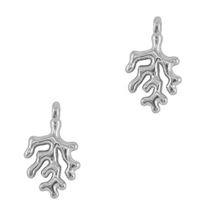 Anh&auml;nger Metall DQ Coral Antik silber (Nickelfrei)