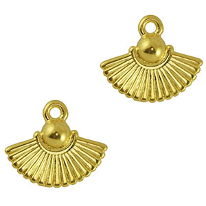 Anh&auml;nger Metall DQ Fan Gold (Nickelfrei)