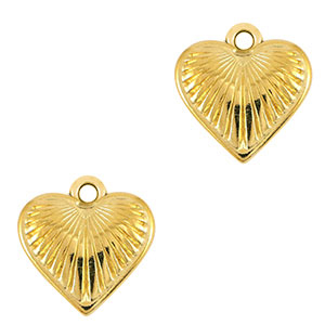 Anh&auml;nger Metall DQ Heart Gold (Nickelfrei)