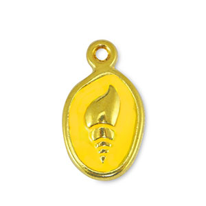Anh&auml;nger Metall DQ Shell Yellow-Gold (Nickelfrei)