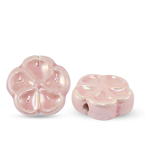 Keramik Perlen Flower Light pink