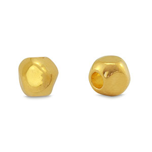 Perle Metall DQ Cube Gold (Nickelfrei)