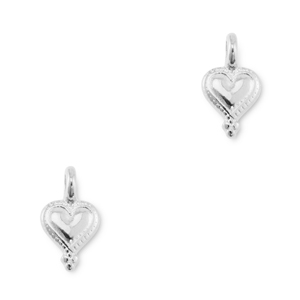 Anh&auml;nger Metall DQ Heart Antik silber (Nickelfrei)
