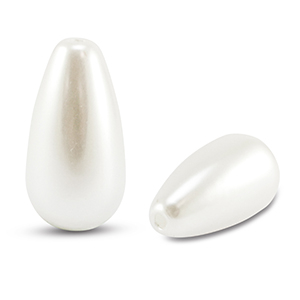 Perlenimitate Drop White