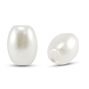 Perlenimitate Rice White