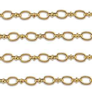Zubeh&ouml;r aus Stainless Steel - Rostfreiem Stahl Gliederkette Oval Gold