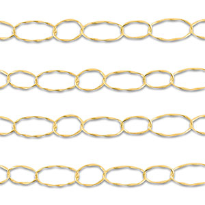 Zubeh&ouml;r aus Stainless Steel - Rostfreiem Stahl Gliederkette Oval Gold