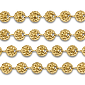 Zubeh&ouml;r aus Stainless Steel - Rostfreiem Stahl Gliederkette Round Gold