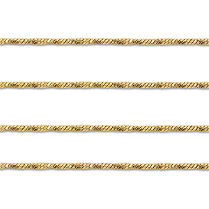 Zubeh&ouml;r aus Stainless Steel - Rostfreiem Stahl Gliederkette Twisted Gold