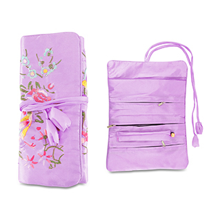Schmuck-Reiseetui with Flowers Lilac purple
