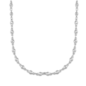 Stainless Steel - Rostfrei Stahl Kette Ball Silver