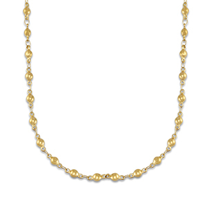 Stainless Steel - Rostfrei Stahl Kette Ball Gold