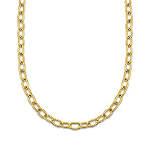 Stainless Steel - Rostfrei Stahl Gliederkette Twisted Gold