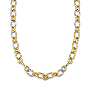 Stainless Steel - Rostfrei Stahl Gliederkette Twisted Gold