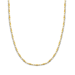 Stainless Steel - Rostfrei Stahl Kette Oval Gold