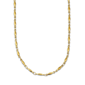 Stainless Steel - Rostfrei Stahl Kette Oval Gold