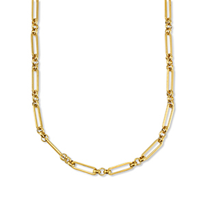 Stainless Steel - Rostfrei Stahl Gliederkette Gold