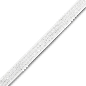 Samt-Schmuckband White-silver glitter