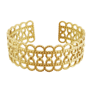 Stainless Steel - Rostfrei Stahl Armb&auml;nder Bangle Gold