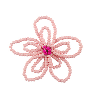 Anh&auml;nger aus Stainless Steel - Rostfreiem Stahl Flower Light pink