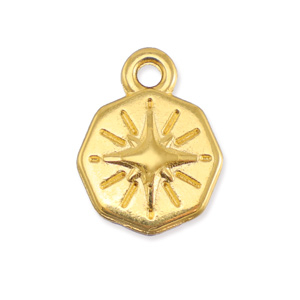 Anh&auml;nger Metall DQ Star Gold (Nickelfrei)