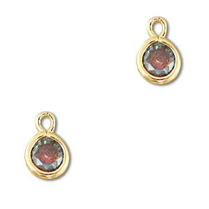 Anh&auml;nger aus Kristallglas Round Multicolor-gold