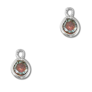 Anh&auml;nger aus Kristallglas Round Multicolor-silver