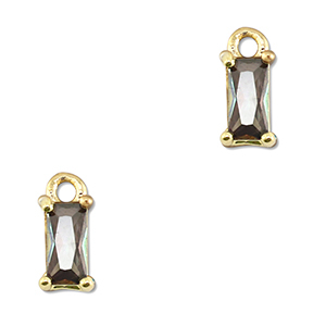 Anh&auml;nger aus Kristallglas Rectangle Multicolor-gold