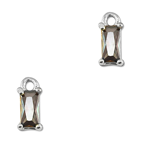Anh&auml;nger aus Kristallglas Rectangle Multicolor-silver