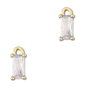 Anh&auml;nger aus Kristallglas Rectangle Transparent-gold