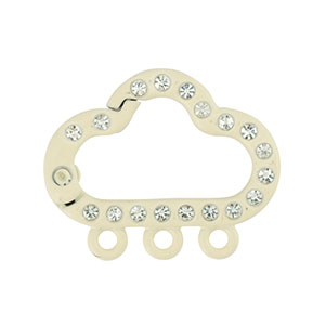 Farbiges Zubeh&ouml;r F&uuml;r Schl&uuml;ssel Anh&auml;nger Cloud with 3 eyes Off white